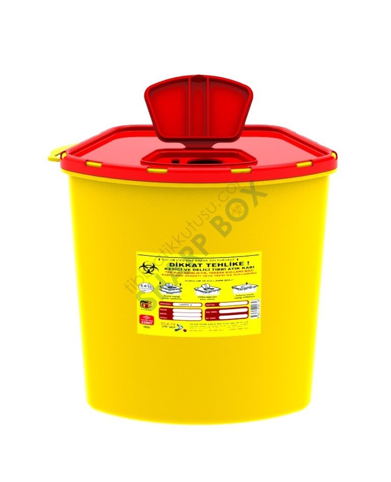 5,6 LT TIBBİ ATIK KUTUSU 50 ADET