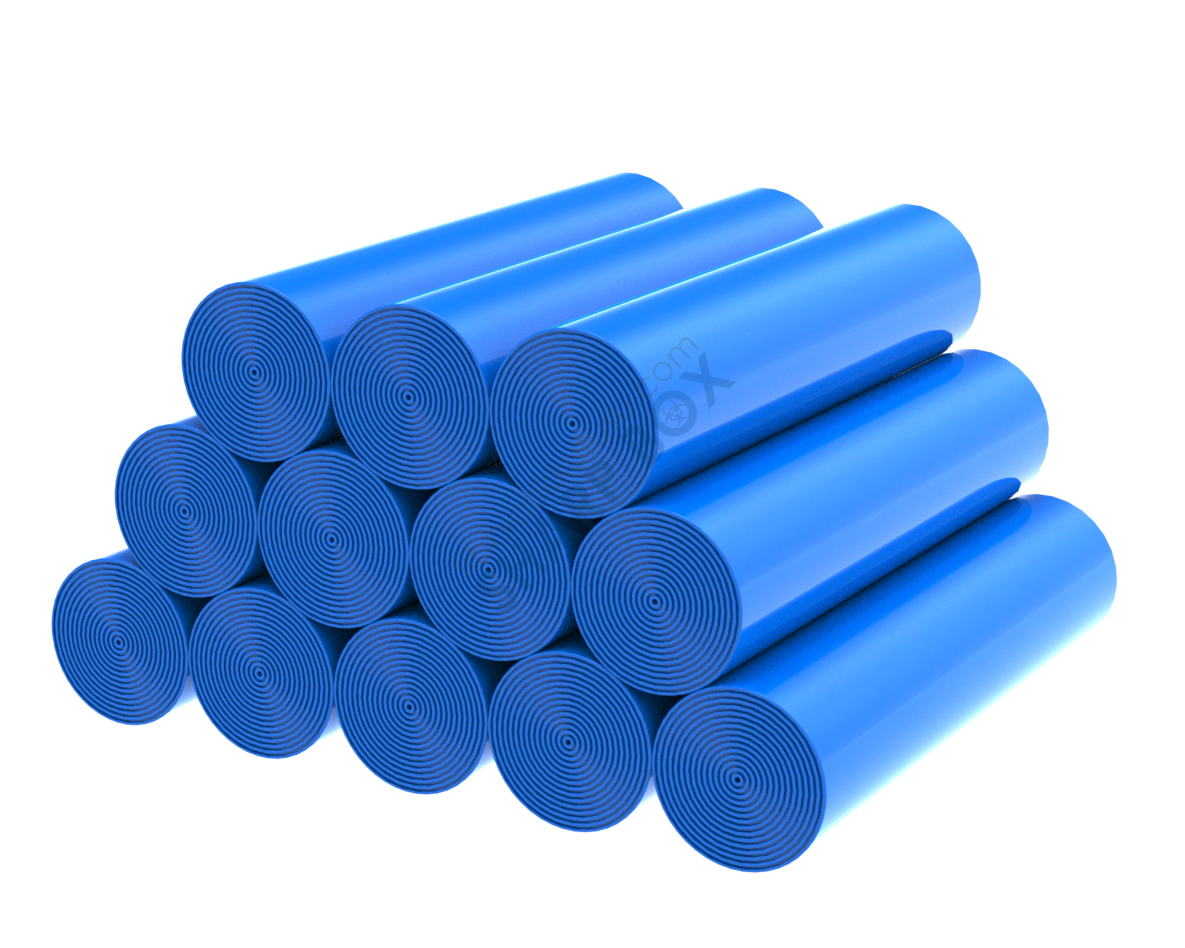 80*110 CM BASKISIZ MAVİ ATIK TORBASI 20 RULO