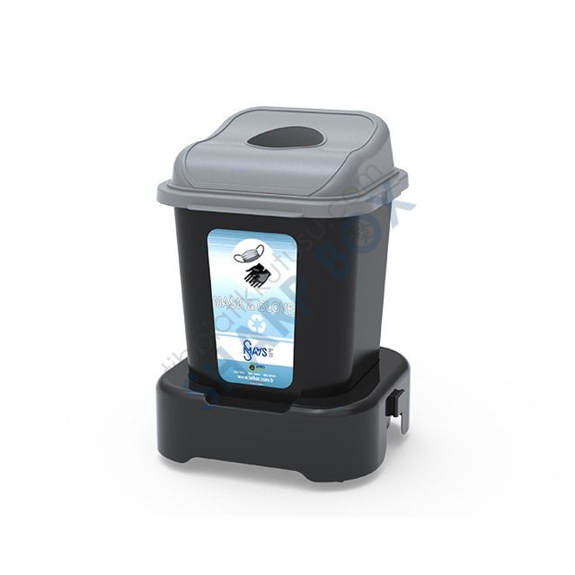 MODÜLER ATIK KOVASI SETİ- MASKE-ELDİVEN ATIK 30 LT